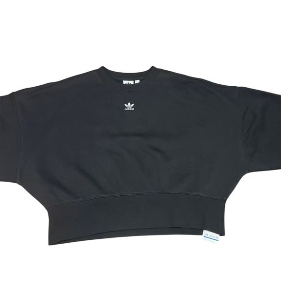 Adidas Oversized Cropped Sweatshirt Size XS NWT - Picture 3 of 5